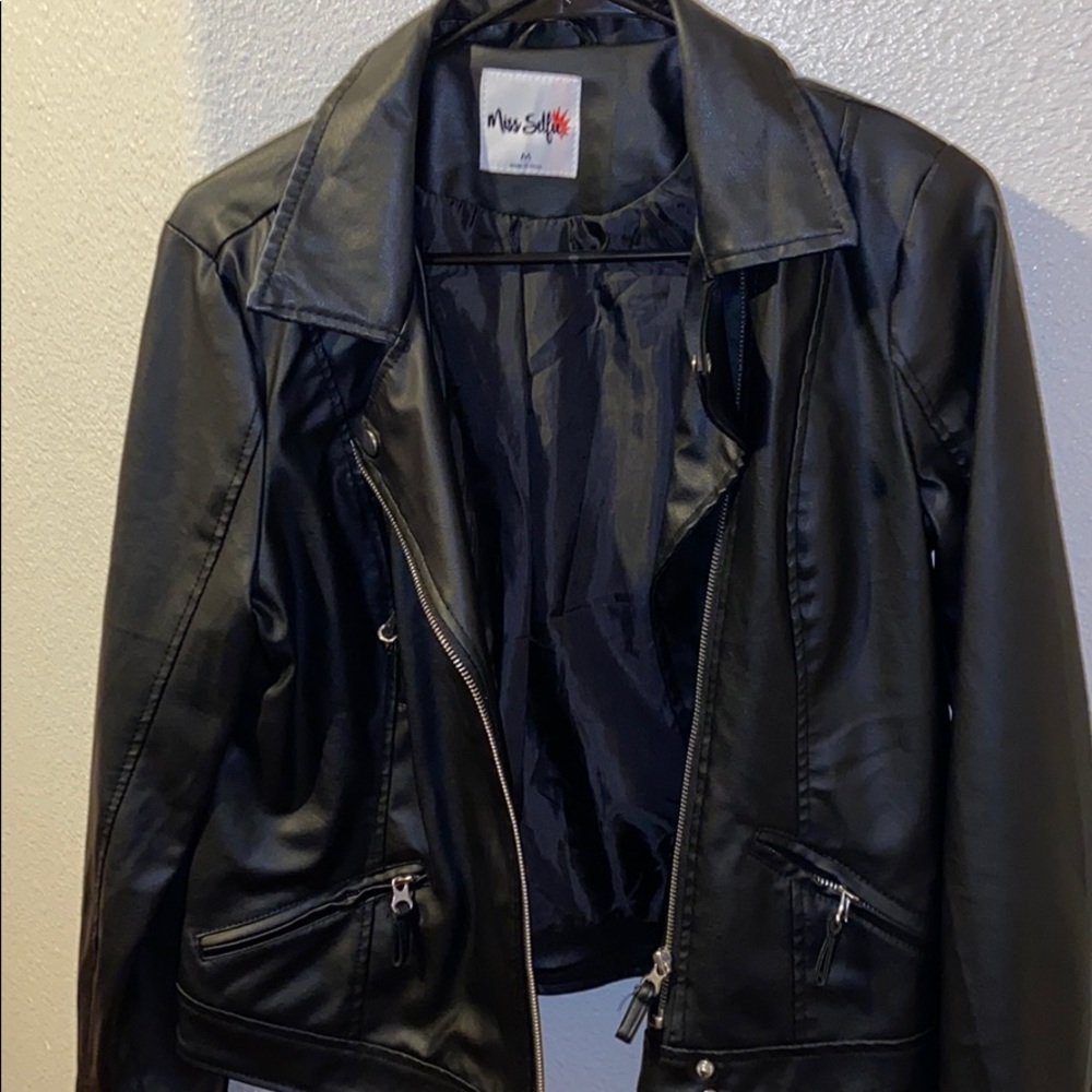 Black leather jacket